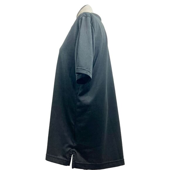 George Polo Style Shirt Men's M 38-40 Black Short Sleeve 3 Button Front - Picture 5 of 8